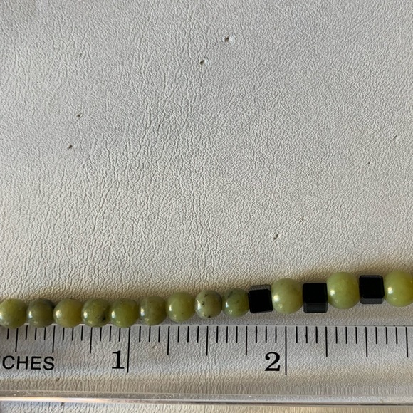 Necklace beaded jade crystal and glass - Picture 11 of 12